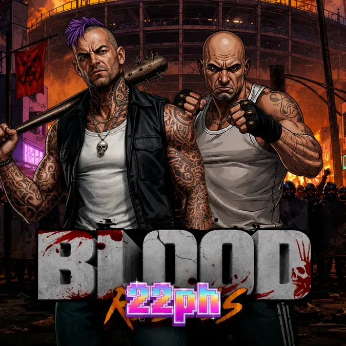 Isang visual na representasyon ng Blood Rebels slot na nagpapakita ng madilim na tema at mga rebelde.